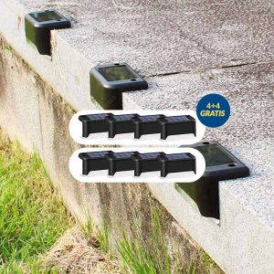 PatioLights, 4-częściowy zestaw wodoodpornych solarnych lamp ogrodowych LED (1+1 ZA DARMO )