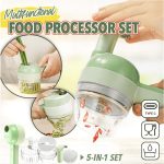 FoodProcessor, 5-częściowy zestaw kuchenny do siekania, krojenia, obierania i czyszczenia
