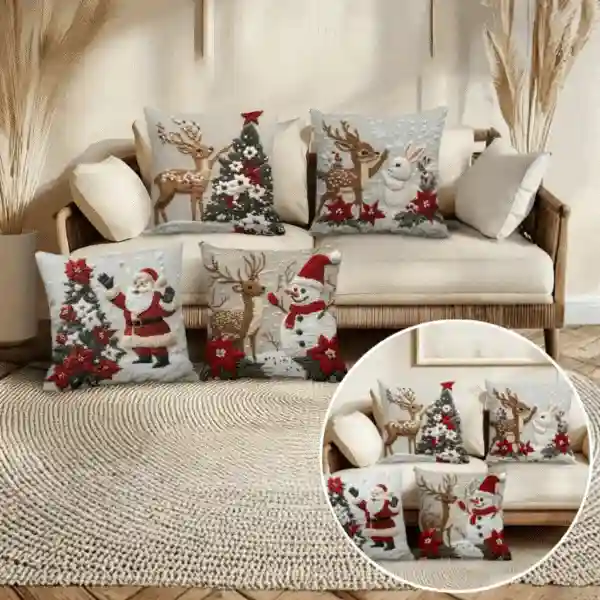 CutePillows, poszewki na poduszki świąteczne (4 sztuki)