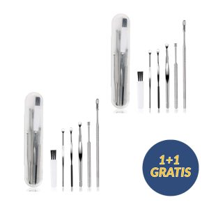 EarCleaningKit, 7-częściowy zestaw z akcesoriami do bezpiecznego czyszczenia uszu 1 + 1 GRATIS